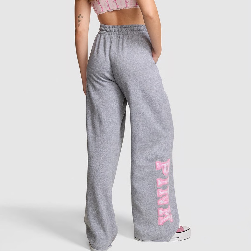 PINK X LOVESHACKFANCY WIDE-LEG SWEATPANTS